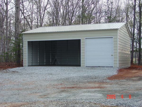 Enclosed Garage Carports #6 - Carolina Carports Gallery