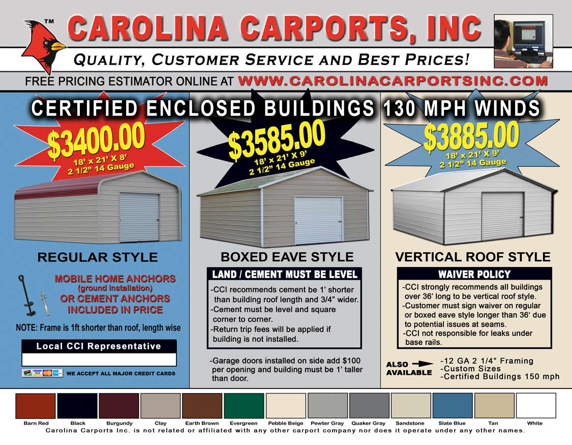 Carolina Carports Certified Carports Garages